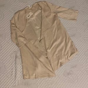 Faux Suede Swing Coat